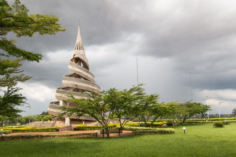 Reunification monument in Yaounde, Cameroon