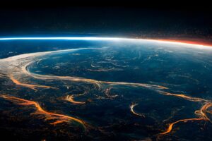 IMAGE—Illuminated Planet with Highlighted Digital Connections. Pixabay (https://pixabay.com/photos/earth-planet-universe-astronomy-7368733/)